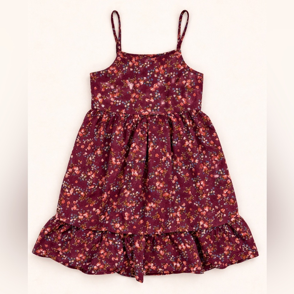 3/$25 Old Navy Burgundy Floral Kids Dress - summer floral dresses for toddler